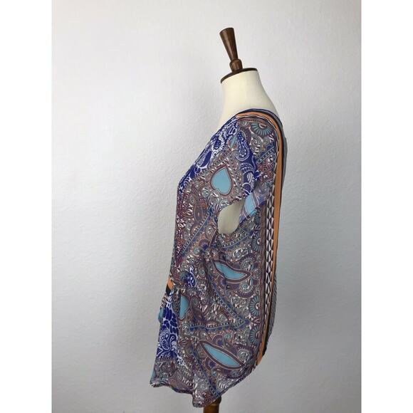 Clover Canyon Top Pullover Multicolor Print Asymmetric - Picture 6 of 11